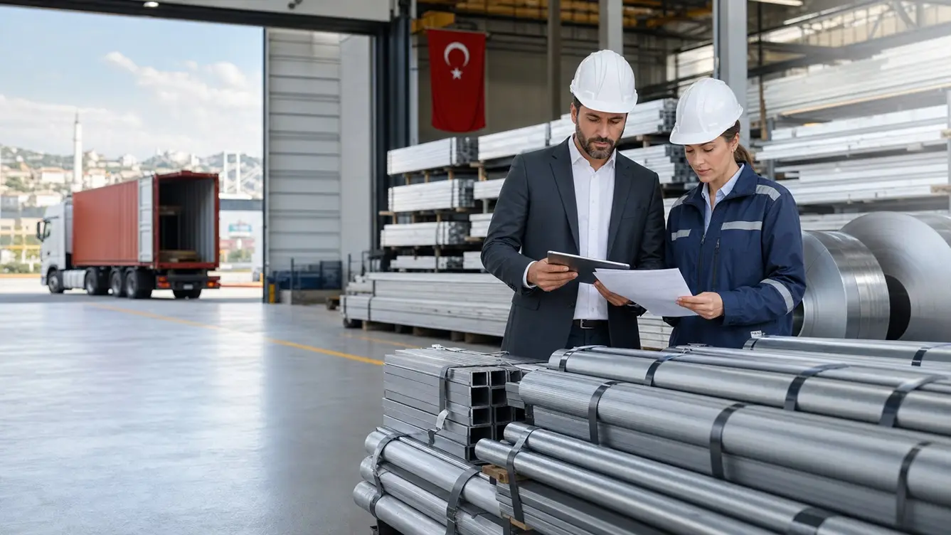 Steel, aluminium, pipe, profile and industrial metal products with clear origin, documentation and export coordination.