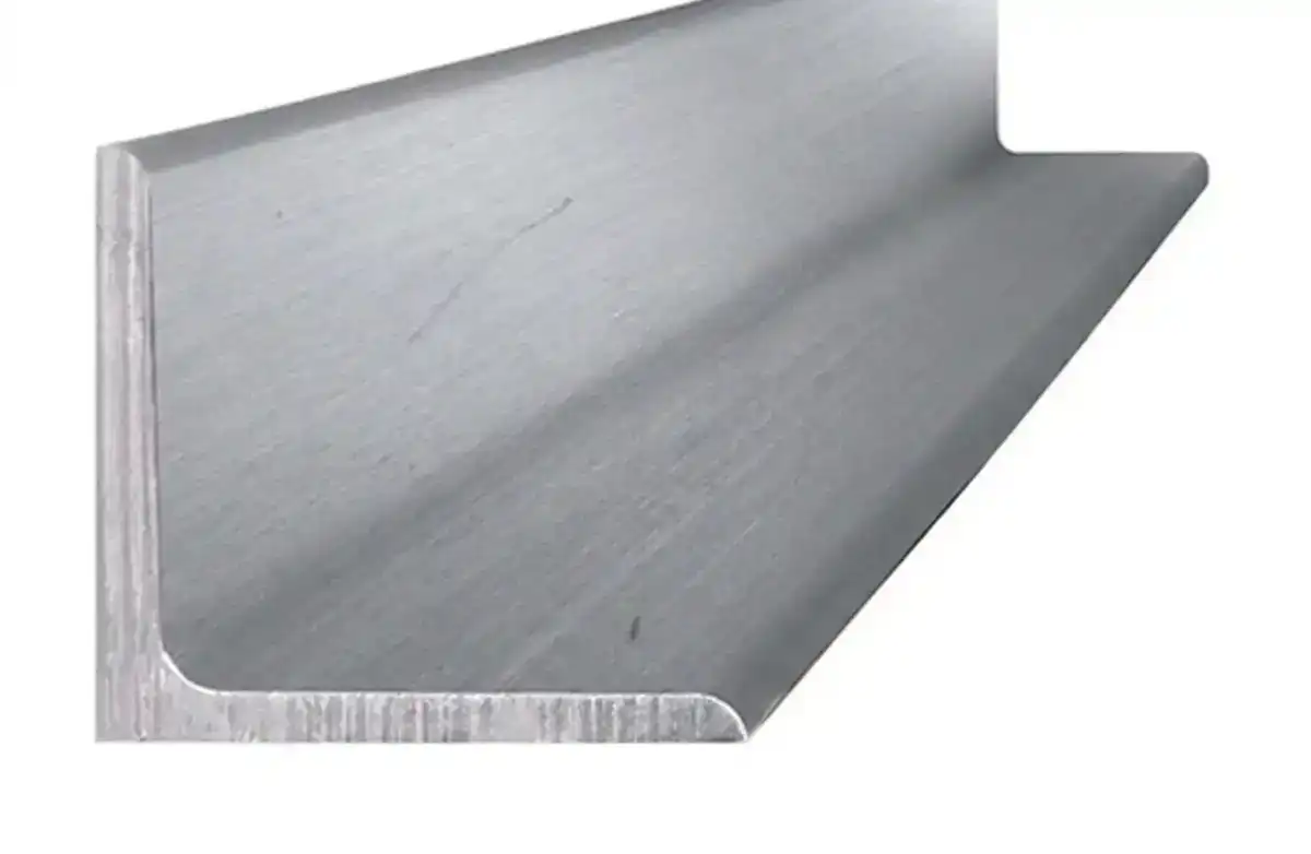Close-up of 6061-T6 aluminum equal leg angle bar