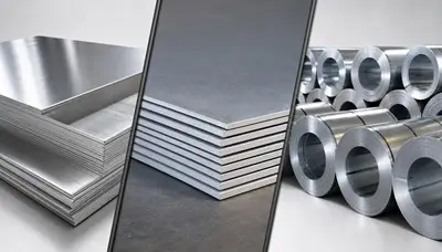 Hot rolled, cold rolled and stainless flat steel sheet, coil and plate stock