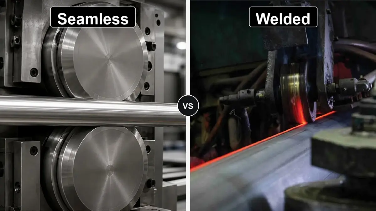 Welded and seamless stainless steel pipe range